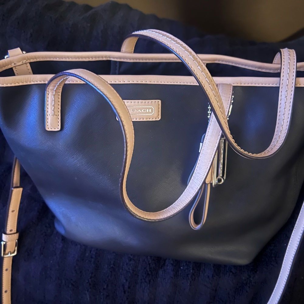 Coach Black Leather Tote